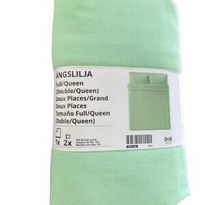 IKEA ANGSLILJA Light Green Double/Queen Duvet Cover & Pillowcases
